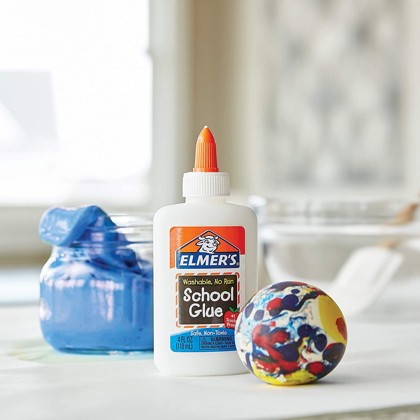 Elmer'S Liquid School Glue, Washable, Great for Making Slime, 4Oz. Each, 12 Count