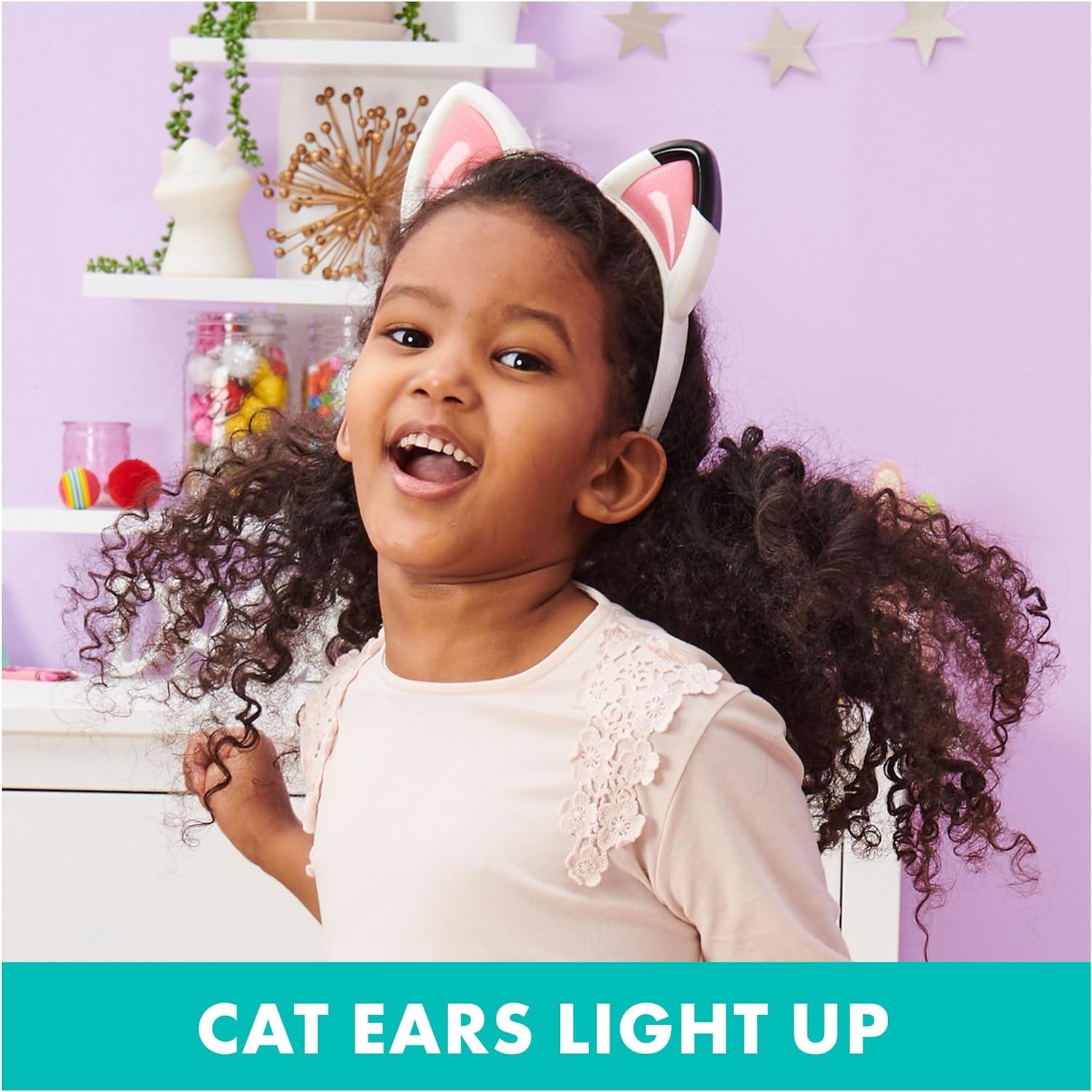 Gabby'S Dollhouse, Magical Musical Cat Ears, Kids Costume with Lights, Music, Sounds & Phrases, Pretend Play Toys for Girls Ages 3 and Up