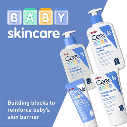 Cerave Baby Wash & Shampoo | Fragrance, Paraben, & Sulfate Free Shampoo for Tear-Free Baby Bath Time | 8 Ounce