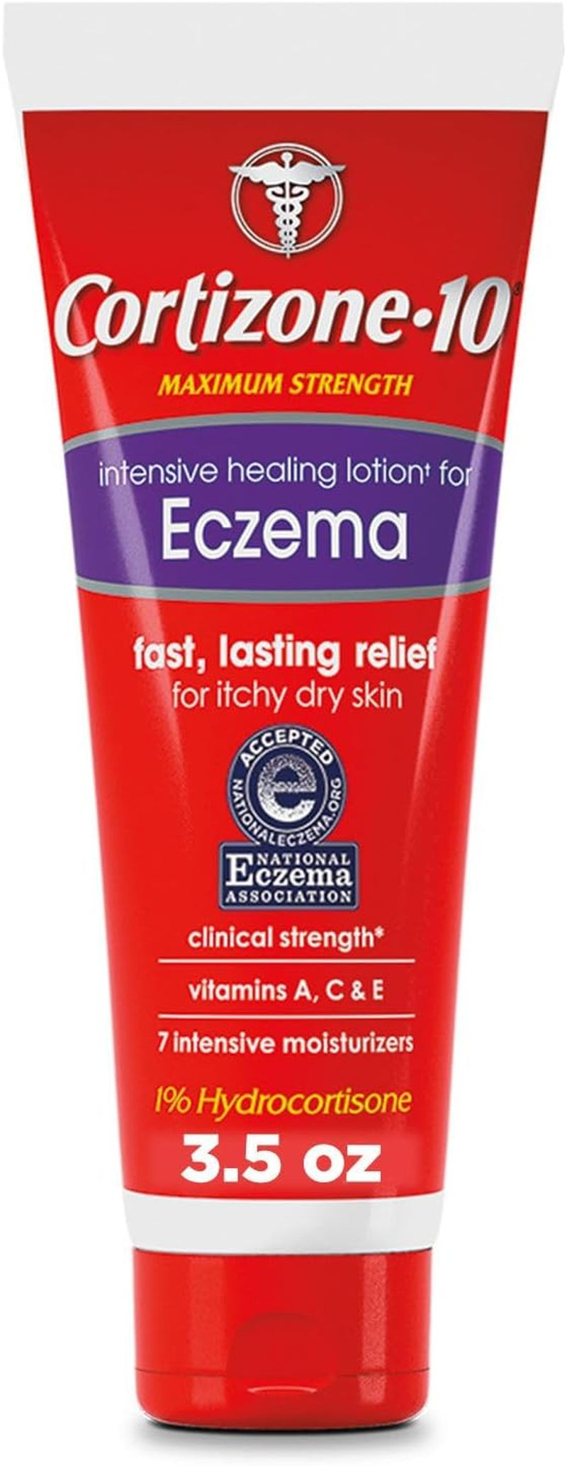 Cortizone 10 Maximum Strength Intensive Healing Lotion for Eczema, 1% Hydrocortisone, 3.5 Oz.