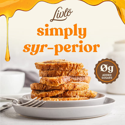 Livlo Sugar Free Keto Maple Syrup - Low Carb & Keto Friendly Pancake Syrup - 1G Net Carbs & 10 Calories per Serving - Made with Allulose - Sugar Alcohol Free - 8Oz