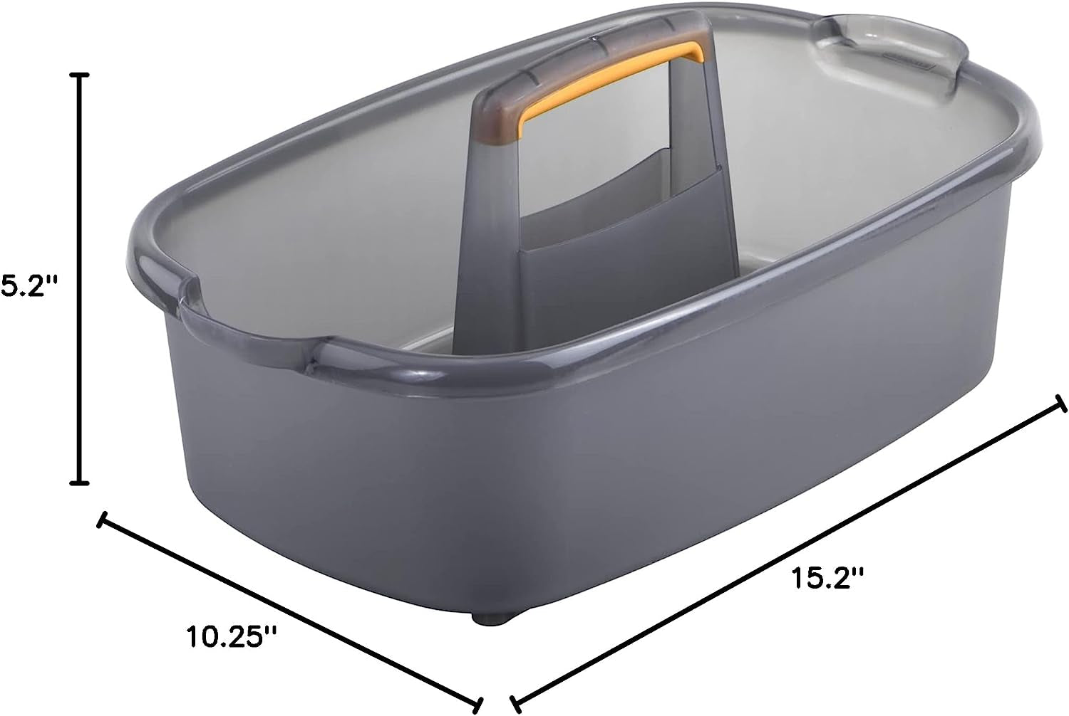 Casabella Rectangular Storage Caddy, Graphite