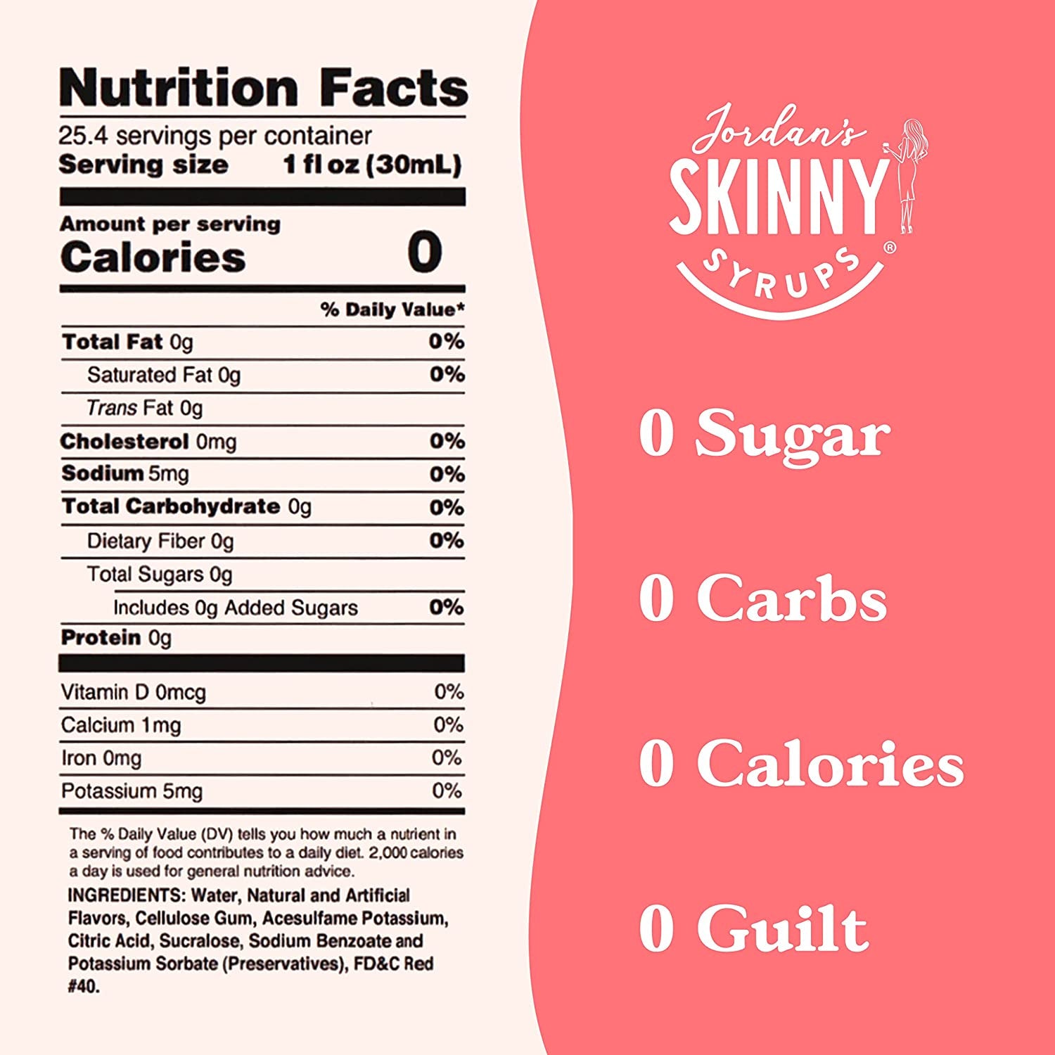 Jordan'S Skinny Mixes Sugar Free Syrup, Meyers Lemon Raspberry Flavor, Fruit Flavored Water Enhancer, Drink Mix for Ice Tea, Lemonade & More, Zero Calorie Flavoring, Keto Friendly, 25.4 Fl Oz, 1 Pack