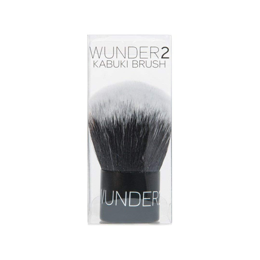 WUNDERBROW Kabuki Brush Makeup Rounded Brush Great for Face Powder Contour Blush Blending Finishing Setting Flawless Finish