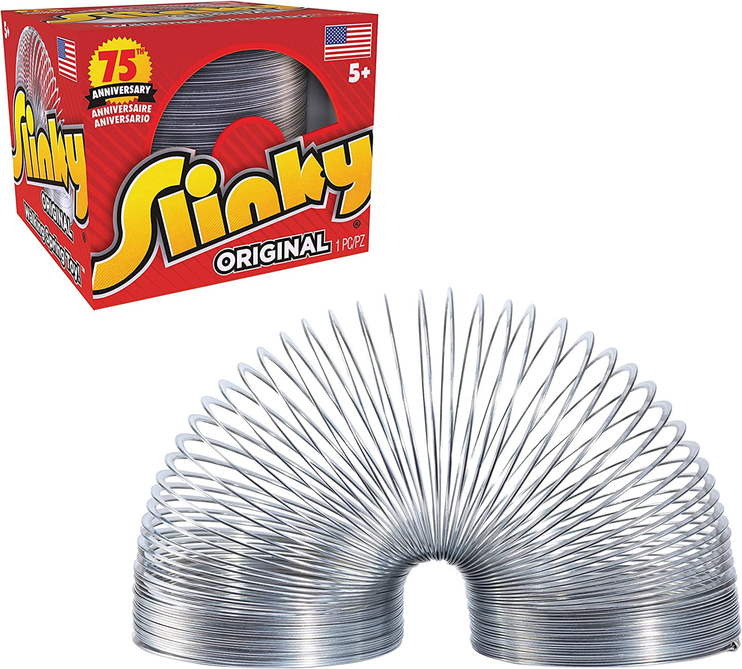 The Original Slinky Walking Spring Toy, Metal Slinky, Fidget Toys, Kids Toys for Ages 5 up by Just Play