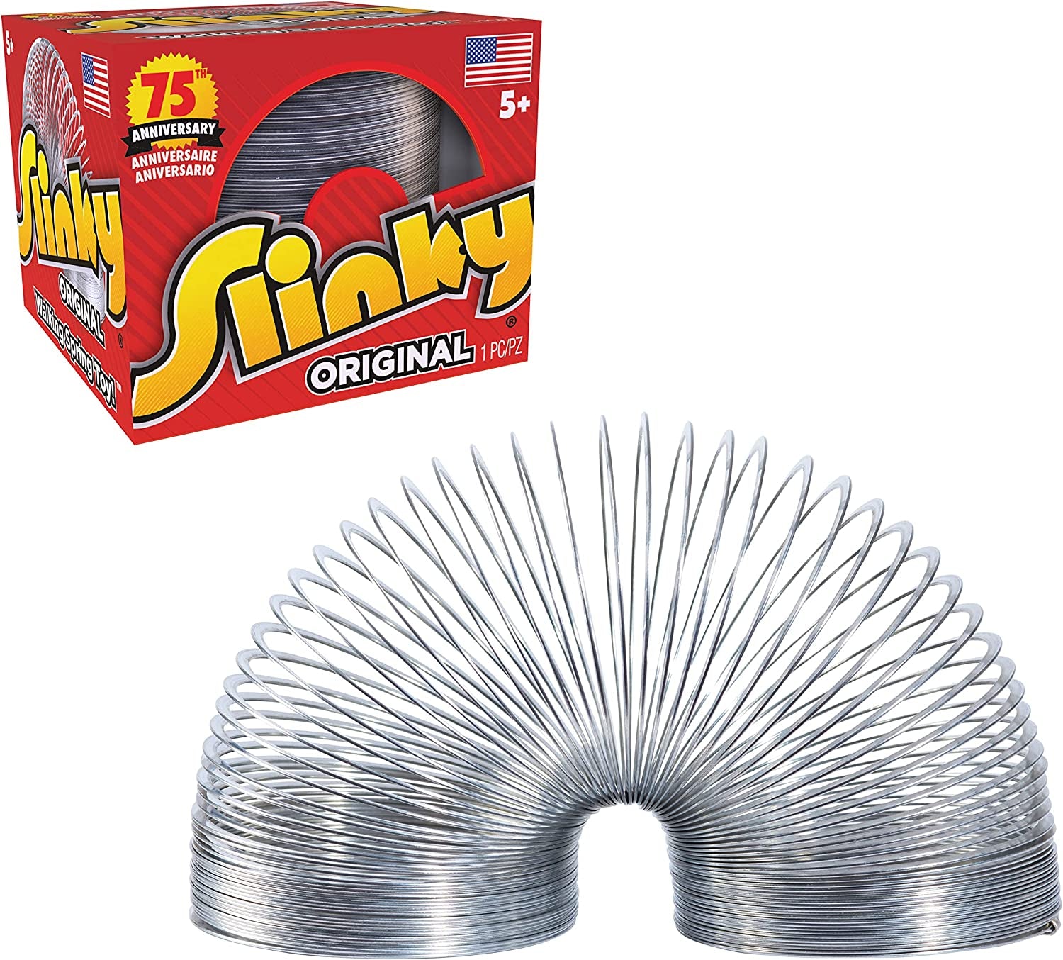 The Original Slinky Walking Spring Toy, Metal Slinky, Fidget Toys, Kids Toys for Ages 5 up by Just Play