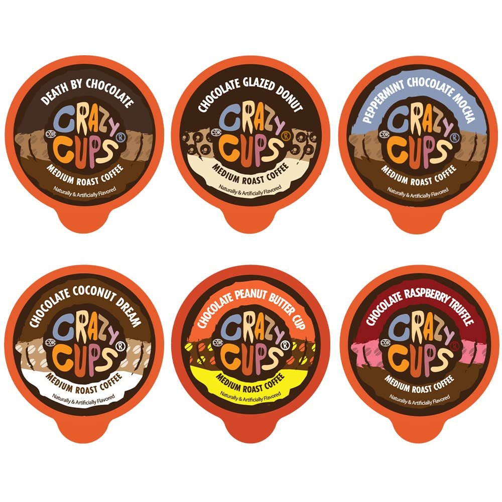 Chocolate Lovers' Flavored Coffee Variety Single Serve Cups, 24 Ct