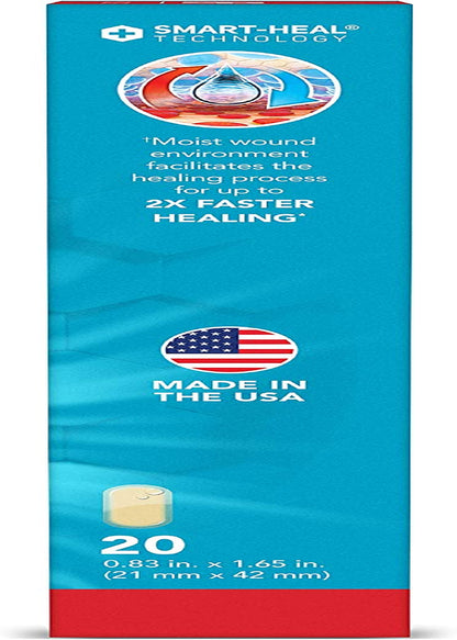 All Health Advanced Fast Healing Hydrocolloid Gel Bandages, Regular 20 Ct | 2X Faster Healing for First Aid Blisters or Wound Care, 20 Count