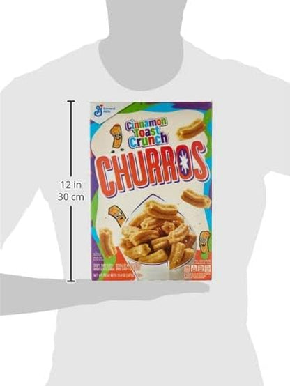 General Mills Churros Cinnamon Toast Crunch Breakfast Cereal, Crispy Cinnamon Cereal, 11.9 OZ Cereal Box