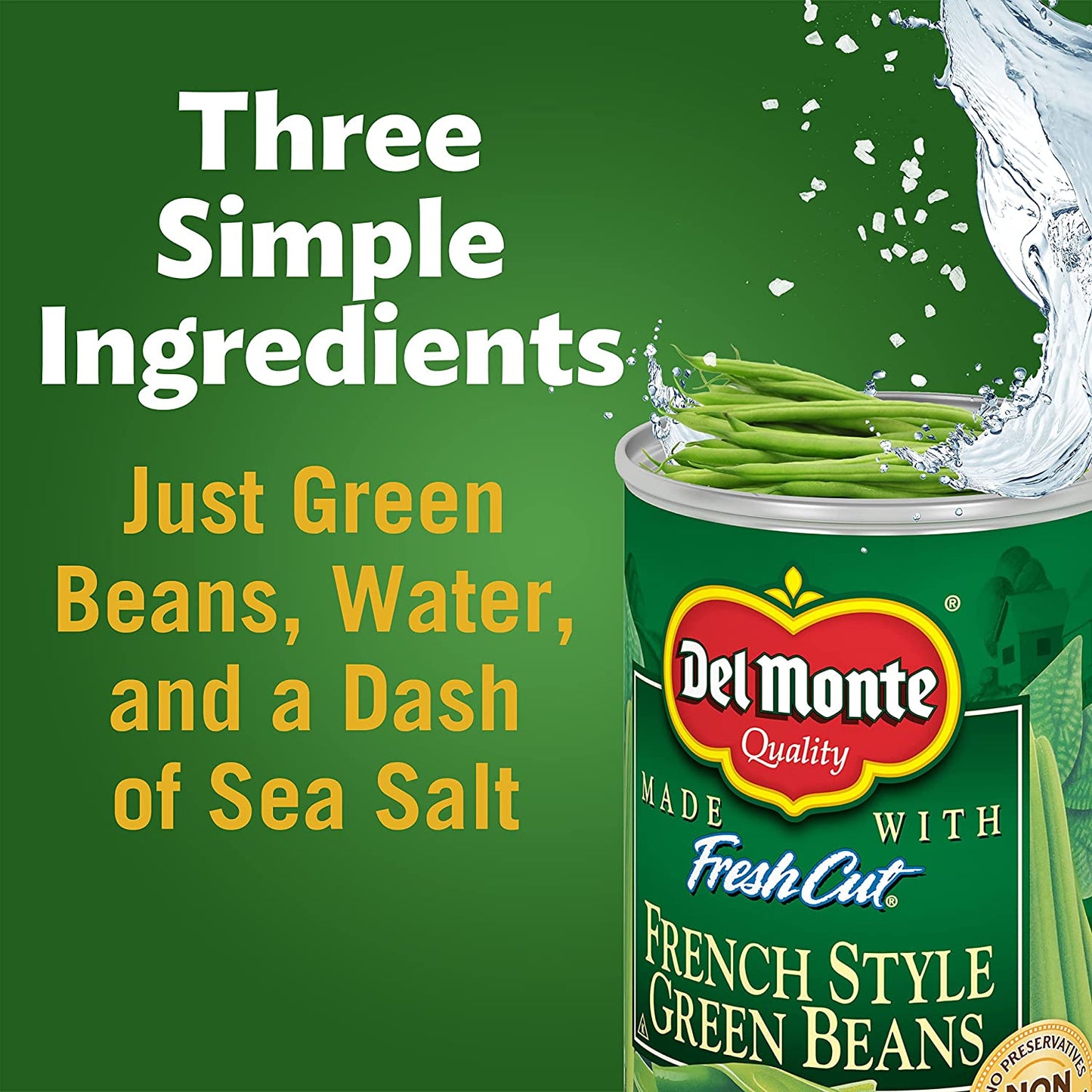 DEL MONTE BLUE LAKE French Style Green Beans, Canned Vegetables, 14.5 Oz Can