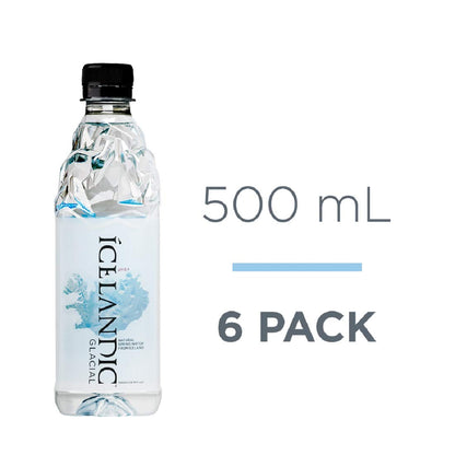 Icelandic Glacial Natural Spring Alkaline Water, 500 Ml(Pack of 6)