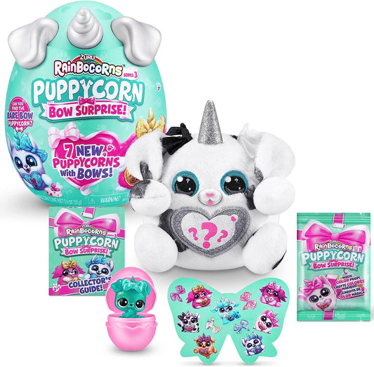 Rainbocorns Puppycorn Surprise Series 3 (Dalmation) by ZURU, Collectible Plush Stuffed Animal, Surprise Egg, Sticker Pack, Slime, Dog Plush, Ages 3+ for Girls, Children