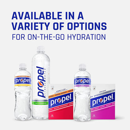 Propel, Kiwi Strawberry, Zero Calorie Sports Drinking Water with Electrolytes and Vitamins C&E, 16.9 Fl Oz (Pack of 12) - Packaging May Vary