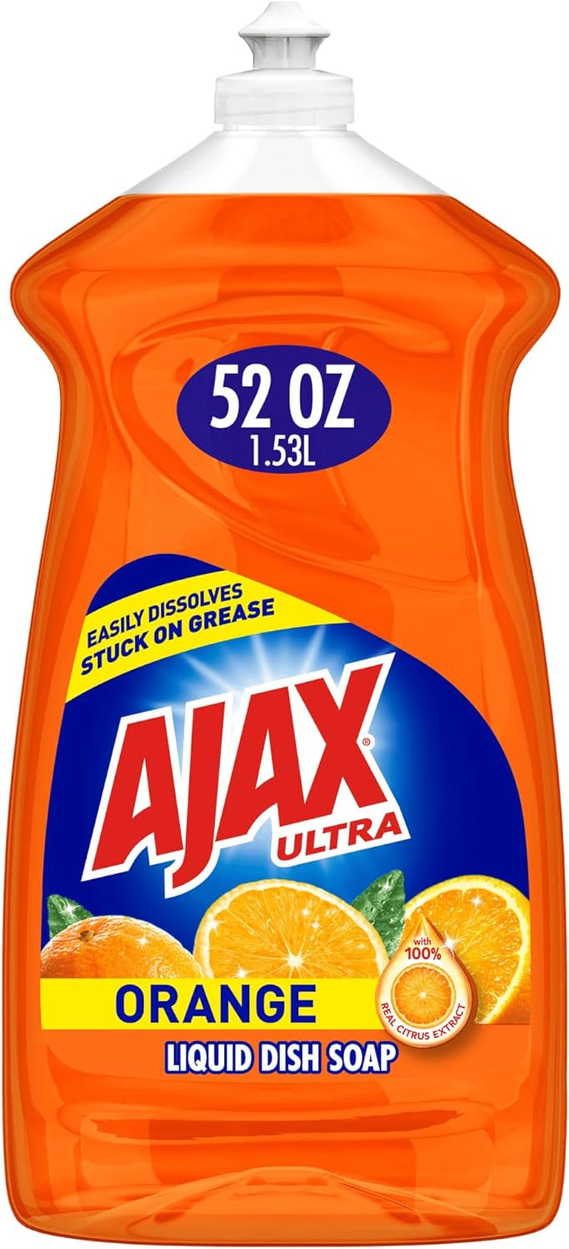 Ajax Triple-Action Dishwashing Liquid, 52 Oz, Orange