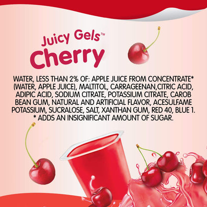 Snack Pack Juicy Gels, Cherry, 3.25 Oz, 4 Ct