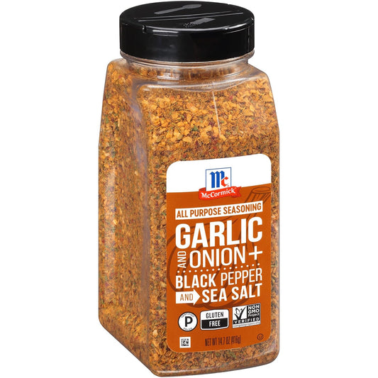 Mccormick Garlic and Onion, Black Pepper and Sea Salt All Purpose Seasoning, 14.7 Oz