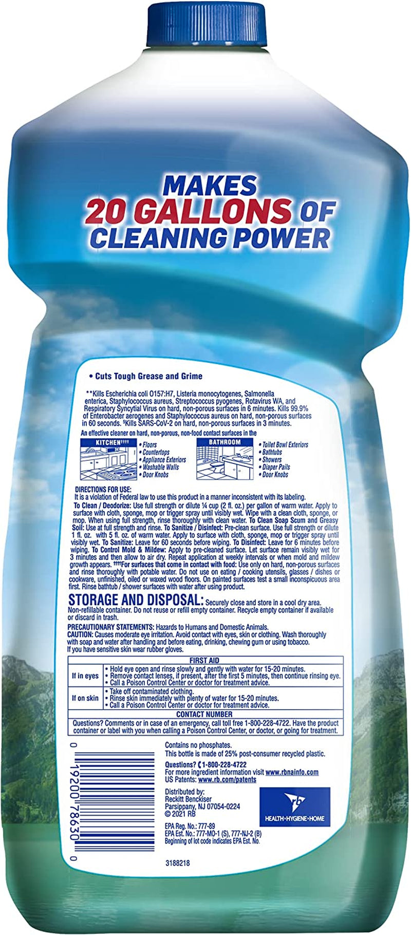 All-Purpose Cleaners, Cool Adirondack Air Scent, 40 Fluid Ounce