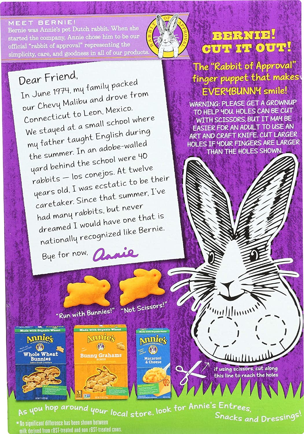 Annie'S Organic Cheddar Bunnies Baked Snack Crackers, 7.5 Oz.