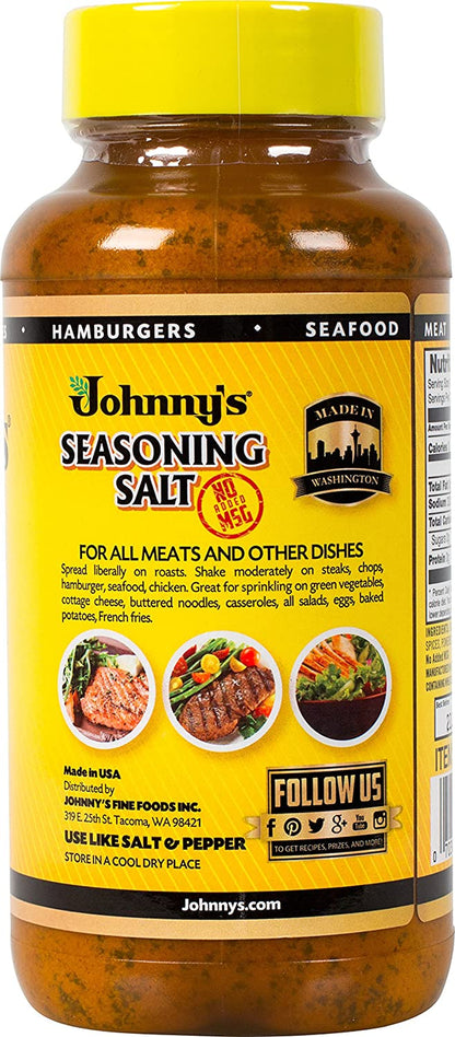 Johnny'S Seasoning Salt, No Msg, 42 Oz