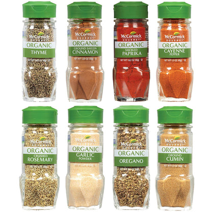 Mccormick Gourmet Organic Spice Rack Refill Variety Pack, 8 Count