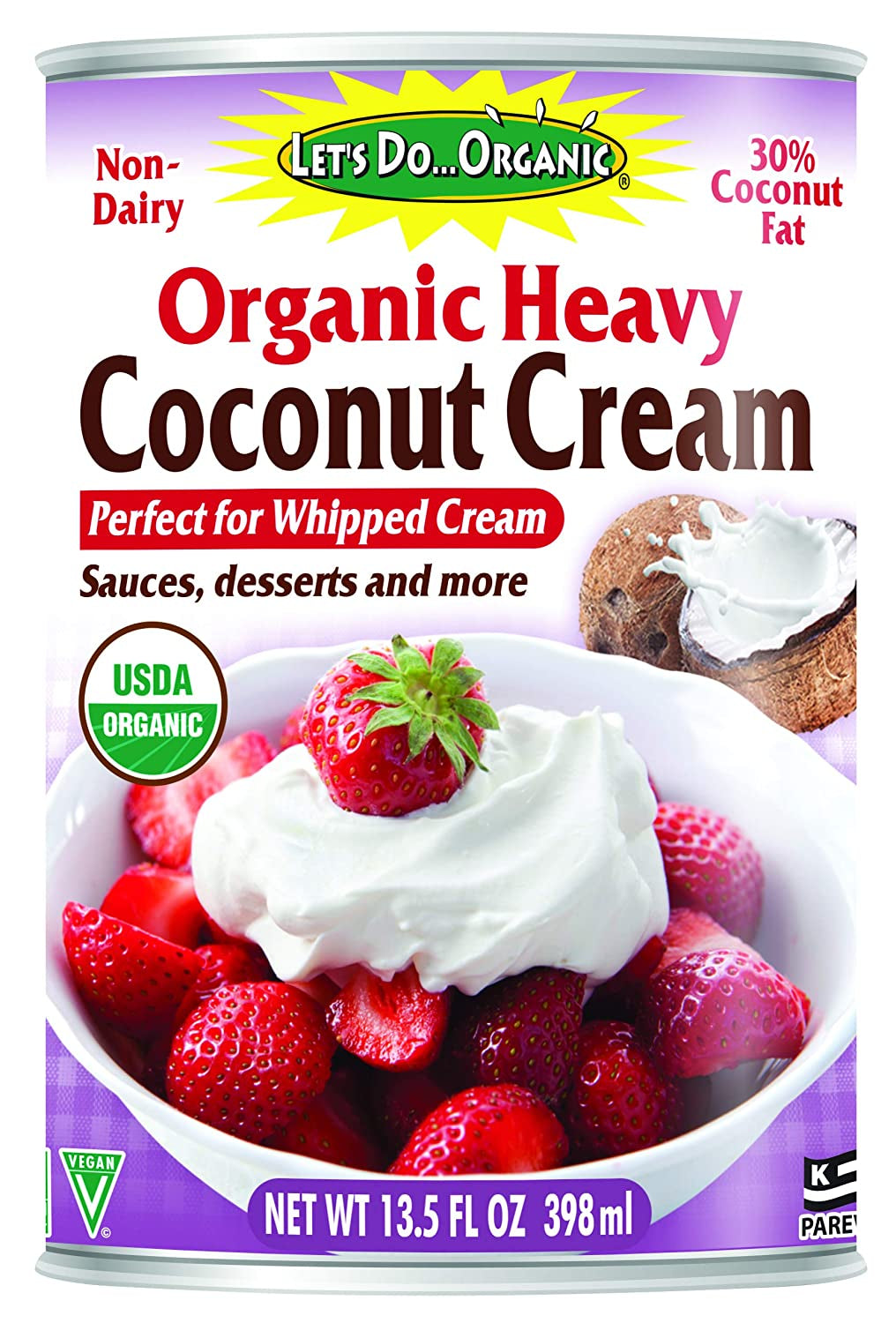 Let'S Do...Organic Heavy Coconut Cream, 13.5 Ounce Can, White