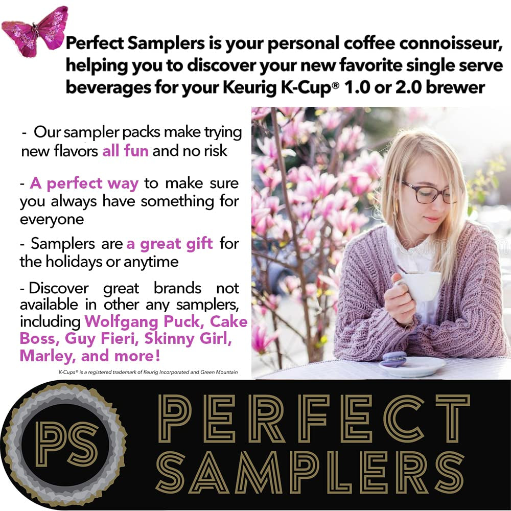 Flavored Coffee Single Serve Cups for Keurig K Cup Brewers Variety Pack Sampler, 40 Count (Flavored Sampler)