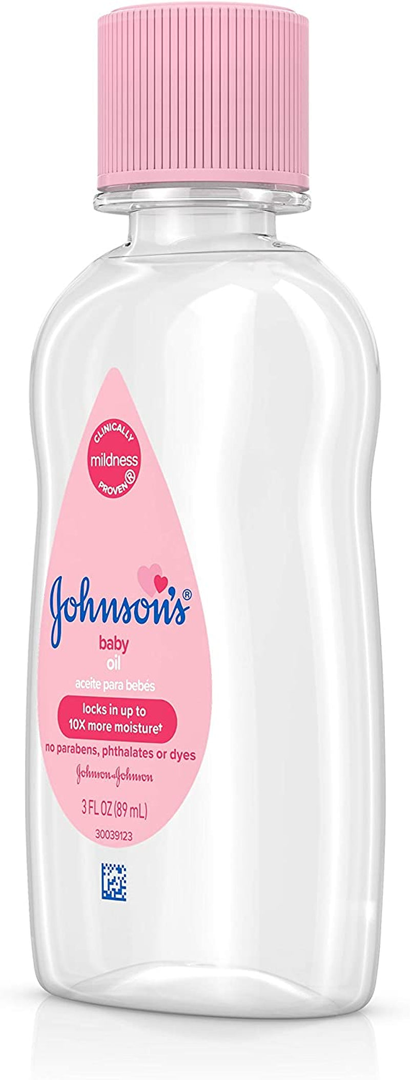 Johnson & Johnson Baby Oil, Pure Mineral Oil to Prevent Moisture Loss, Hypoallergenic, Original 3 Fl. Oz