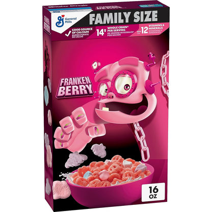 General Mills Franken Berry Breakfast Cereal, 16 Oz Box