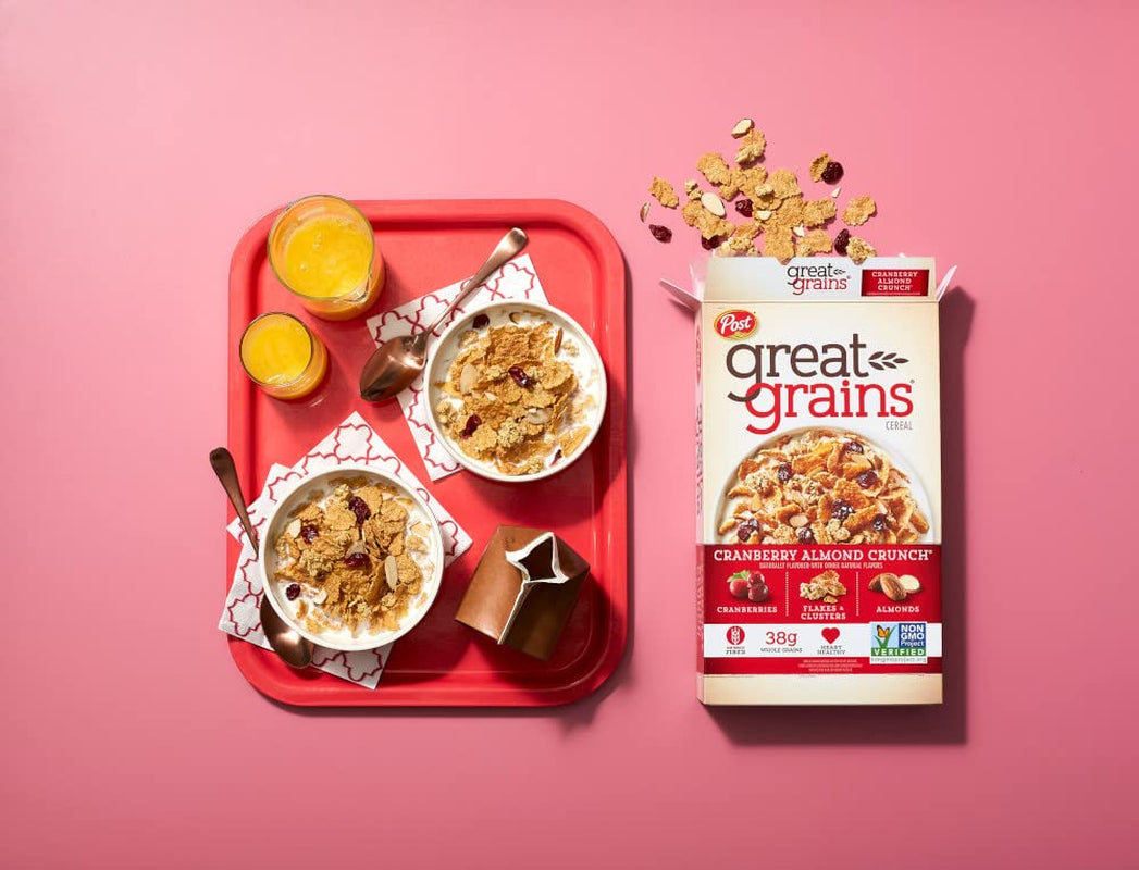 Great Grains Whole Grain Cereal, Cranberry Almond Crunch, 14 Oz