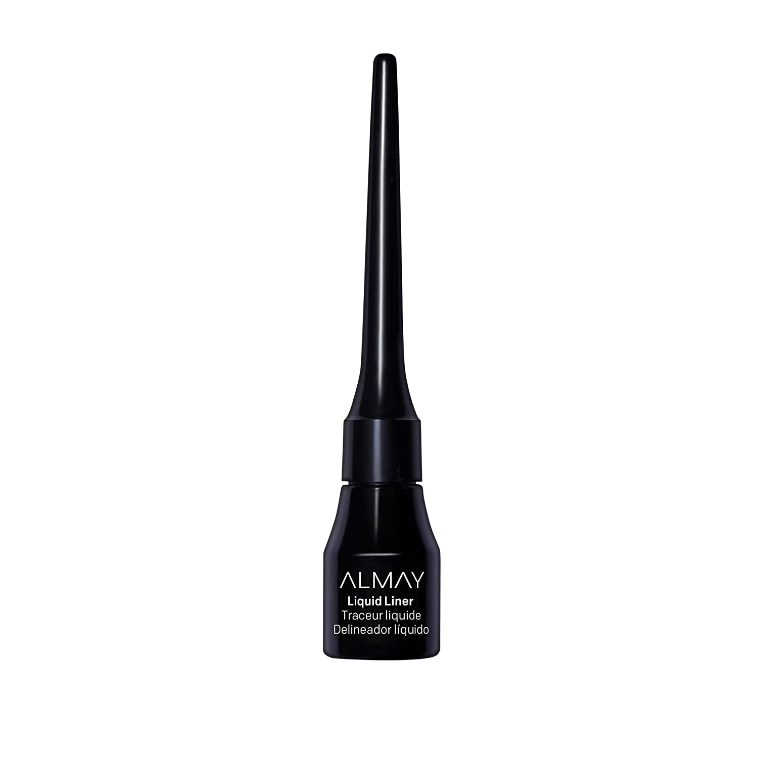 Almay Liquid Eyeliner, Waterproof, Fade-Proof Eye Makeup, Easy-To-Apply Liner Brush, 221 Black, 0.1 Oz