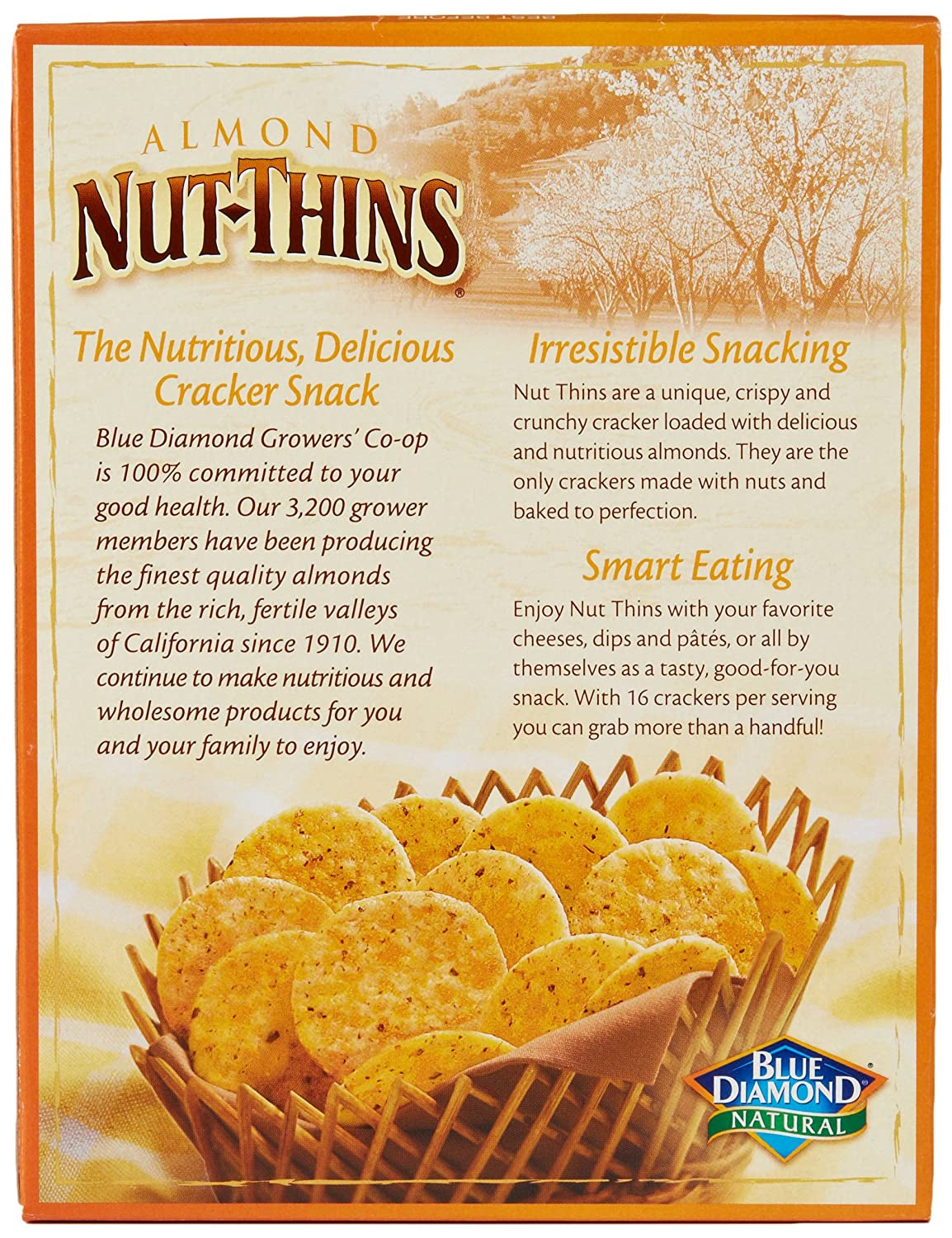 Blue Diamond Nut-Thins Crackers, Cheddar Cheese, 4.25 Ounce