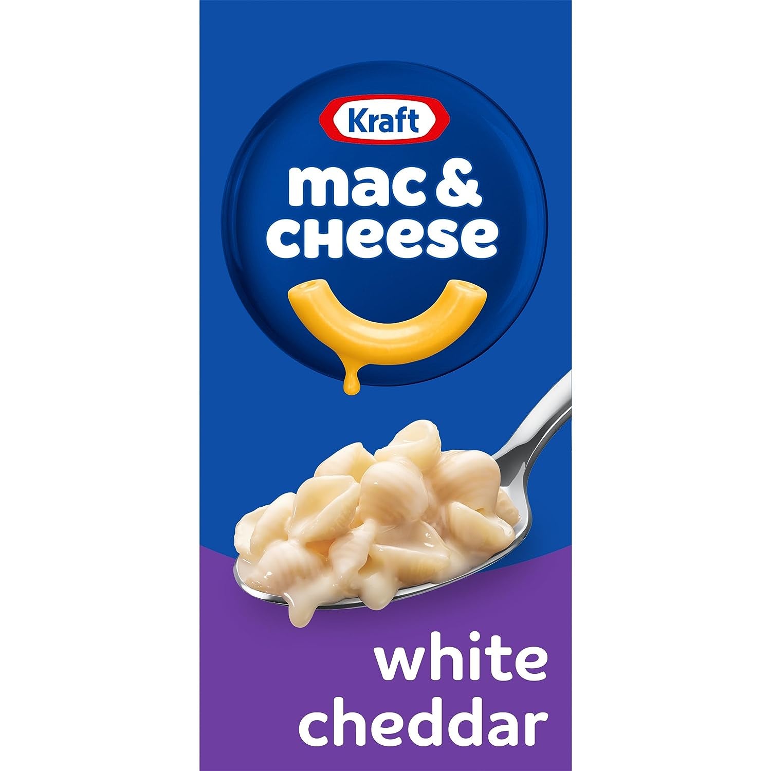 Kraft White Cheddar Macaroni & Cheese Dinner with Pasta Shells, 7.3 Oz Box