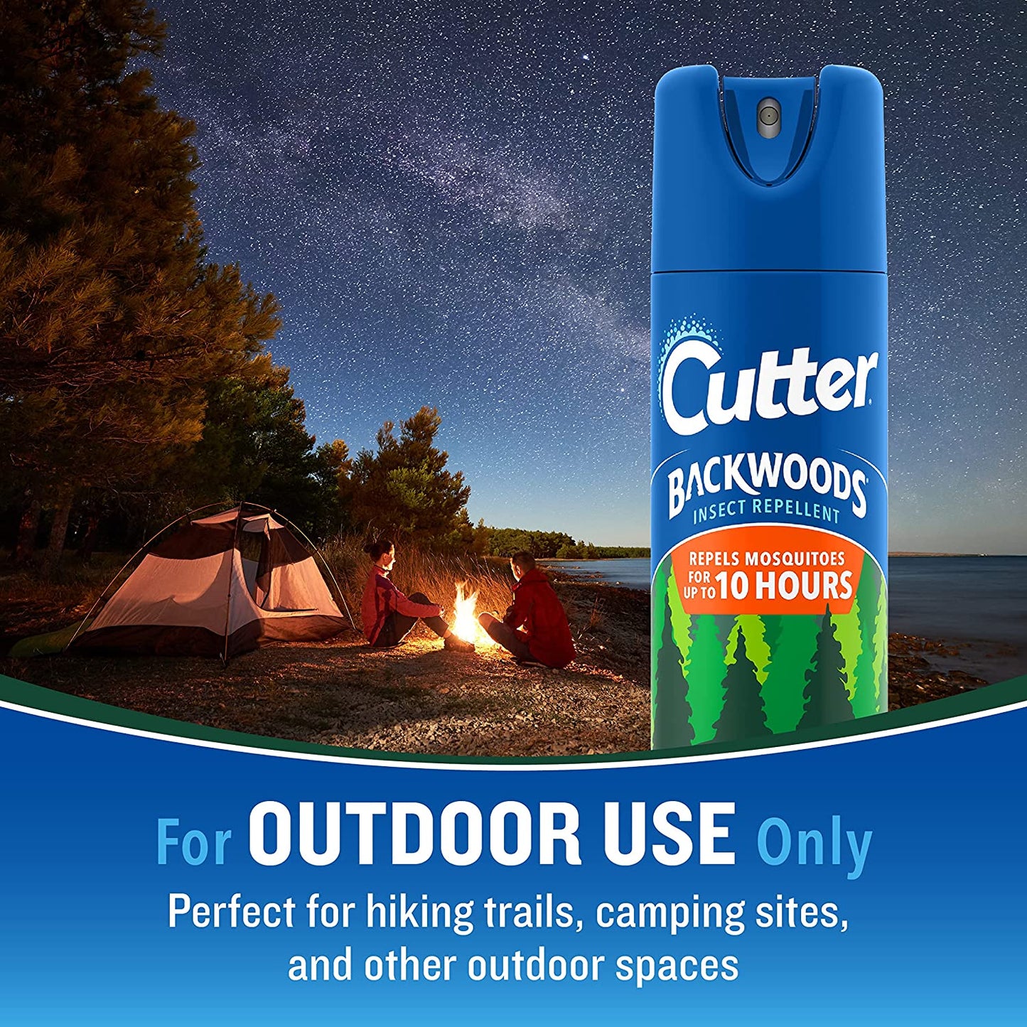 Cutter Backwoods Insect Repellent 11 Ounces, Aerosol, Repels up to 10 Hours