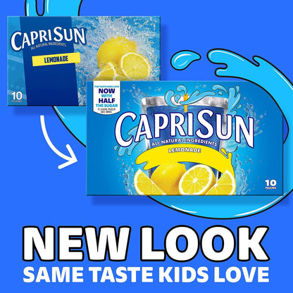 Capri Sun Lemonade Juice Box Pouches, 10 Ct Box, 6 Fl Oz Pouches