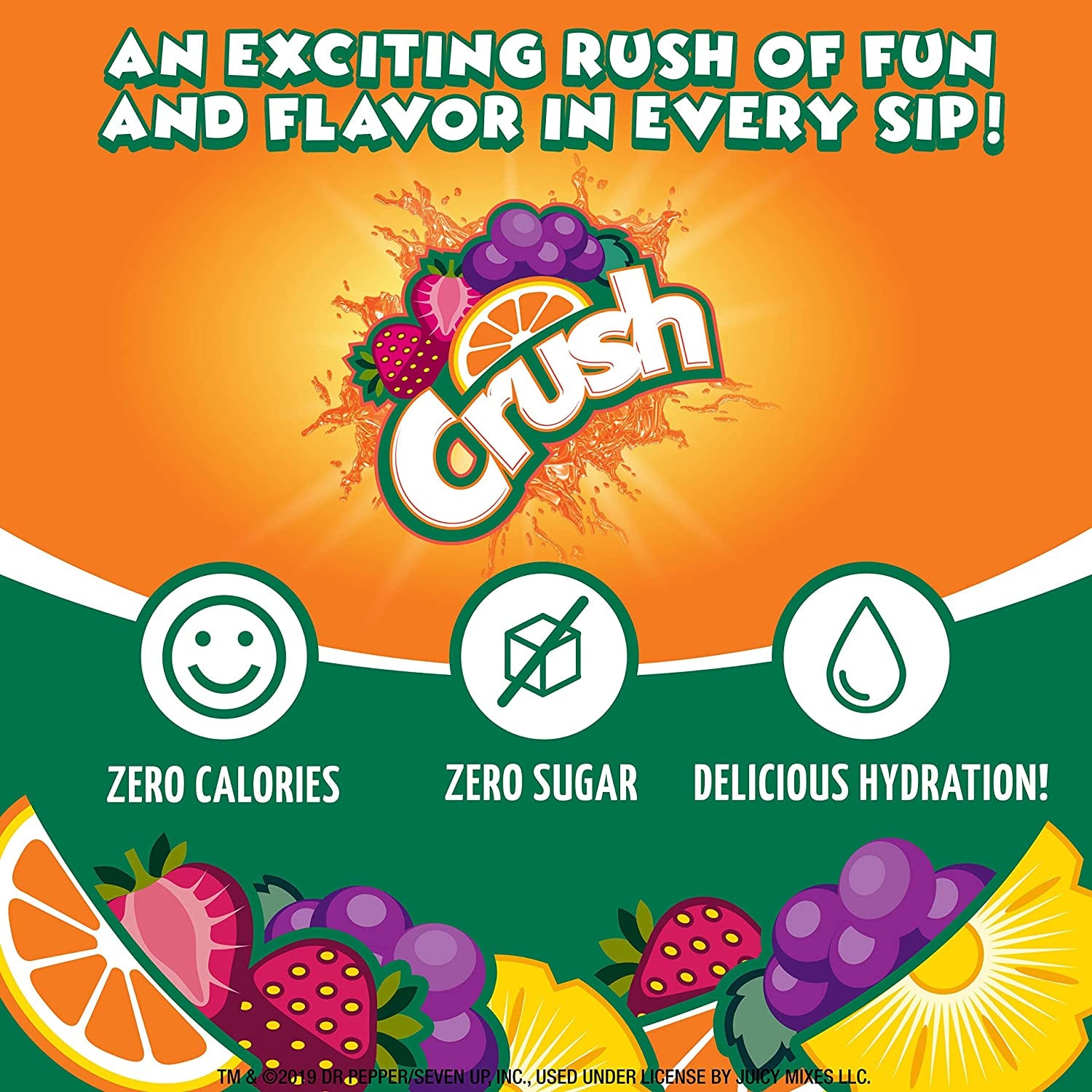 Crush, Pineapple, Liquid Water Enhancer – New, Better Taste! (4 Bottles, Makes 96 Flavored Water Drinks) – Sugar Free, Zero Calorie