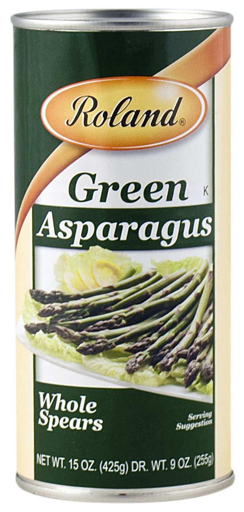 Roland Foods Whole Green Asparagus Spears, Specialty Imported Food, 14.1-Ounce Can